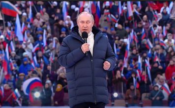 Путин със забележителна реч пред над 100 000 души на „Лужники“ за 8 години от присъединяването на Крим! ВИДЕО