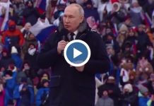 Путин пред многохиляден митинг в Москва: Победа будет за нами! ВИДЕО