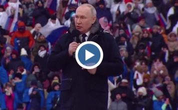 Путин пред многохиляден митинг в Москва: Победа будет за нами! ВИДЕО